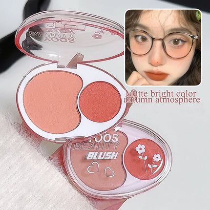 Blush Powder Palette Natural Matte Brighten  Potato Mud Milk Peach Pink Purple Apricot Rubores Rouge Korean Dupes Blusher Makeup