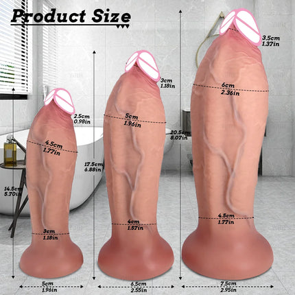 3 Sizes Realistic Dildo Anal Toy Butt Plug Huge Knot Penis Soft Fake Dick With Suction Cup Sex Toys For Woman Vagina Masturbator