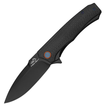 FREETIGER FT81 Folding Knife Ceramic Sandblasted D2 Blade G10/Carbon Fiber/PEI Handle Camping Hunting Survival Utility EDC Knife