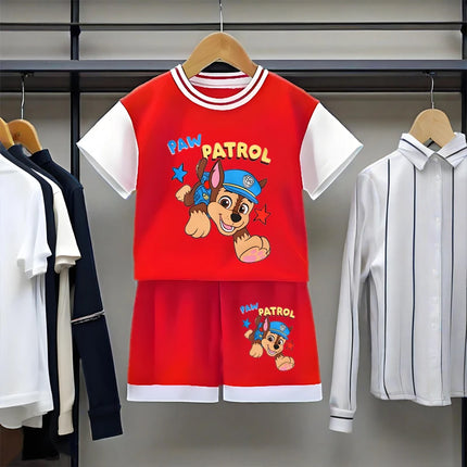 PAW PATROL Quick Drying Boys Basketball Clothing Sets Breathable Kids Thin Comfortable T Shirt Shorts 2pcs Set Outfoor Outfits