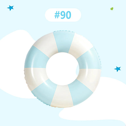 New Swimming Ring, Thickened PVC, Retro Striped Swimming Ring, Lifebuoy, Inflatable Underarm Ring, Floating Ring, 1PC S