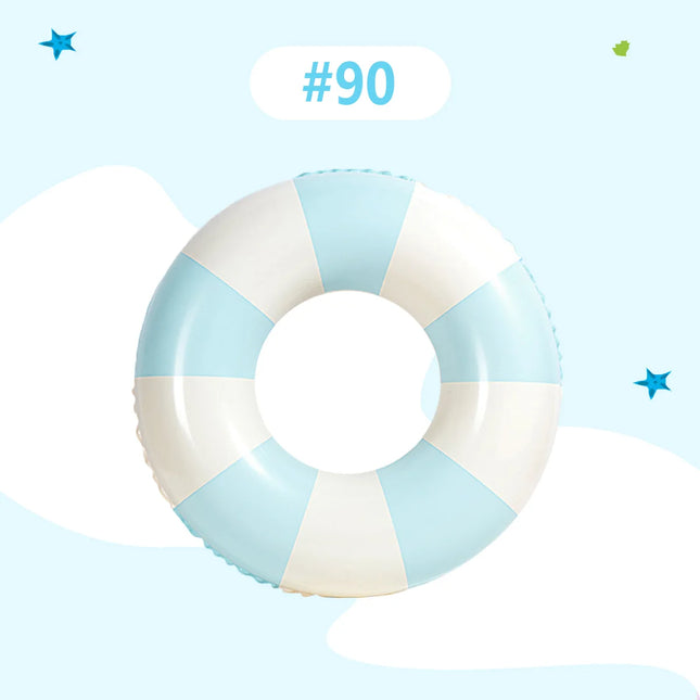New Swimming Ring, Thickened PVC, Retro Striped Swimming Ring, Lifebuoy, Inflatable Underarm Ring, Floating Ring, 1PC S