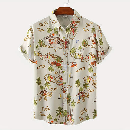 New 3D Dinosaur Printing Shirts for Men Plants Mushroom Graphic Shirts for Women Children Fashion Hawaiian Shorts & Blouses Tops
