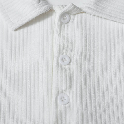 New Light Luxury Light Business Mature Casual Men Sports Retro Style Striped Fashion Men Outdoor Long Sleeve POLO Shirt