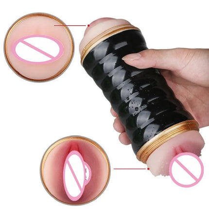 Flesh Real Vagin Light Lifelike Soft Pocket Pussy And Hidde Male Masturbator Sex Toys Men,Double Exual Intercourse Penis Trainer