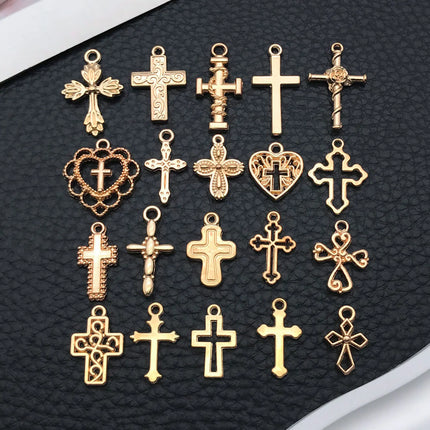 20/100 Styles Antique Silver Crosses - Perfect for Handmade Jewelry like Necklaces, Bracelets & Earrings"