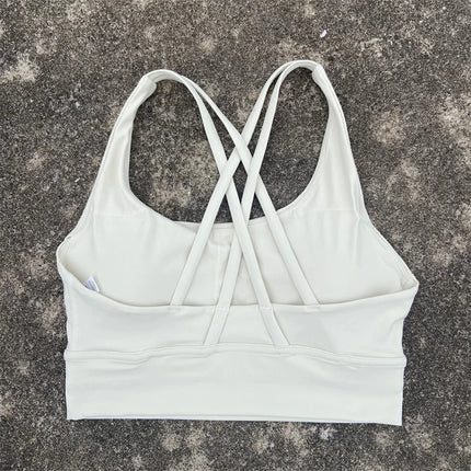 Solid Color Fitness sport Bra Women Cross soft high strength Tight Top Comprehensive Training Gym Yoga Underwear With Chest Pad