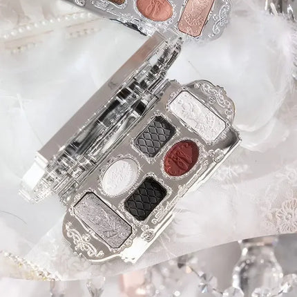 Flower Knows Swan Ballet Series Makeup 6 Color Eyeshadow Palette Matte Pearl Face Palette Glitter Palette Cosmetics