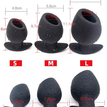 Chalice Shape Hollow Anal Plug,Silicone Tunnel But Butt Plugs,Stretch Anus Ass Buttplug,Prostate Analplug Butplug,Sex Toys
