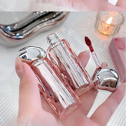 Crystal translucent lip glaze moisturizing water is not easy to fade natural color mouth red lip glaze