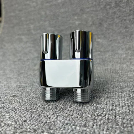 Handheld toilet nozzle pressurization spray suit double outlet angle valve wall mounted double outlet toilet accessories