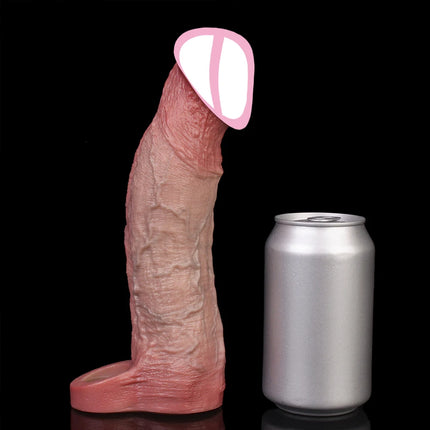 ORALSX Soft Vibrate Penis Sleeve Male Cock Cover Dick Enlarger Dildo Sheath Adult Sex Toys For Men Vaginal Anal Massger Condom