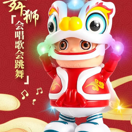 Dance, lion dance, little boy, electric lighting, music robot, male and female children, baby cartoon toys