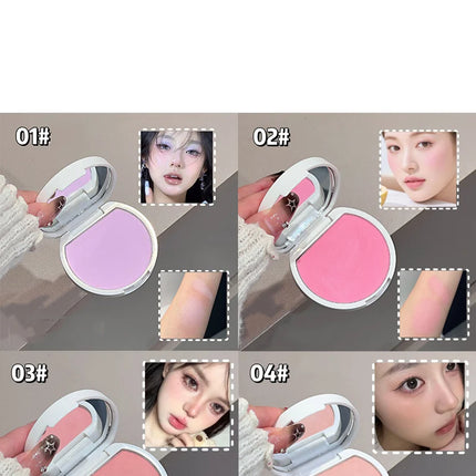 Monochrome Soft Mist Blush Highlights Cream Tangerine Peach Natural Apricot Nude Pink Cheek Purple-Blue Matte Brighten Makeup