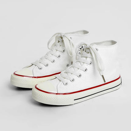 Children's Mid-Top Canvas Shoes Soft Sole Comfortable Casual Children's Shoes Boys and Girls Non-slip Breathable Board Shoes