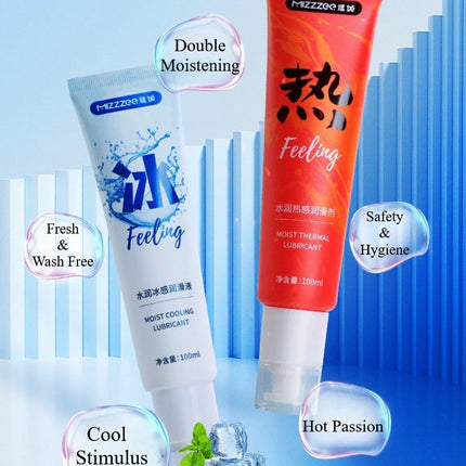 100ML Water Base Sex Lube for Adult Sex Toy Vaginal Stimulation Lubricant Hydrating Ice/Fire Feel Lubricating Fluid Anal Sex 18+