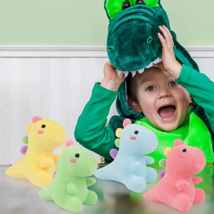 8-24Pcs Dinosaur Plush Doll Bulk Dinosaurs Stuffed Animal Keychain Dino Plushie Toys Birthday Party Favors