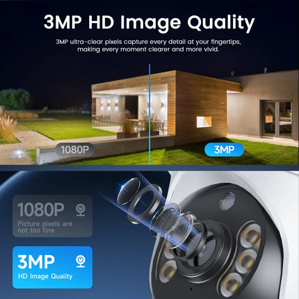 XIAOVV 4G SIM 3MP Starlight Outdoor Security PTZ Camera IP66 Waterproof with Two-Way Talk and Motion Detection Remote Monitoring