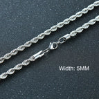 5mm Silver Rope / 60cm 24inch