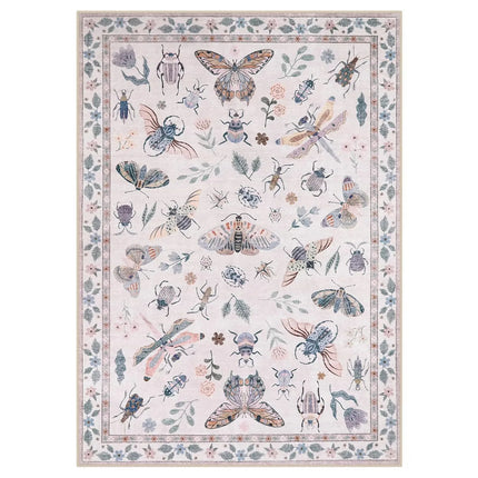 Insect Print Area Rugs, Non-Slip Washable Rugs for Living Room, Modern Bedroom Rug Under Bed Large Carpet for Room Decor