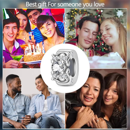 Original 925 Sterling Silver Charms Beads Cute Mushroom Unicorn Love Wings Pearl Charm for Bracelet Pendant Woman Girl Jewelry