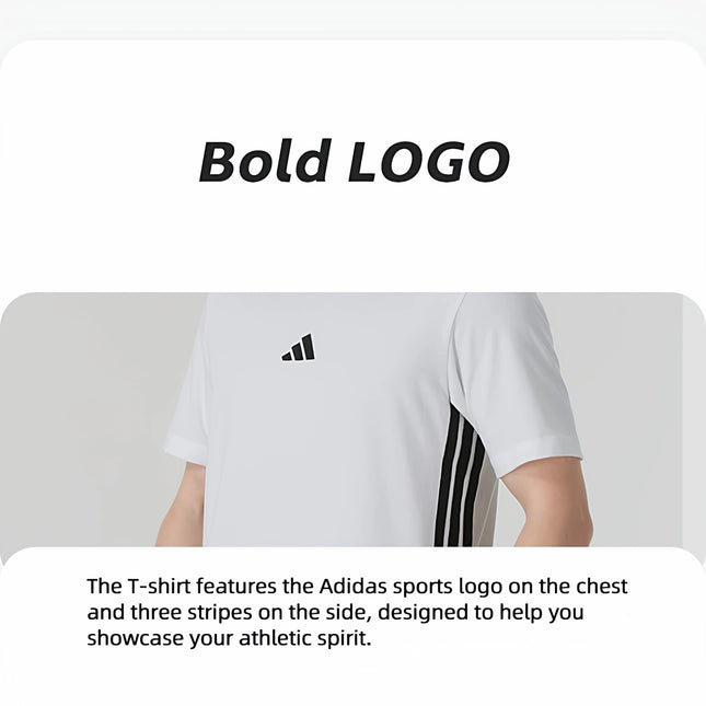 Adidas Men's Cotton T-Shirt - Breathable Running Fitness Tee / T-Shirt Adidas Homme Coton - Tee Respirant Running Fitness