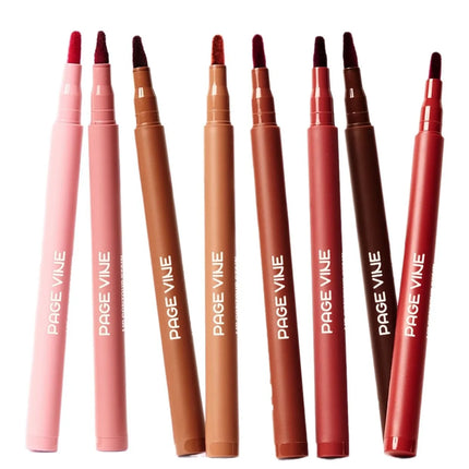 Lipliner Pencil Long-Lasting Matte Creamy Plumping Lip Stain Waterproof Natural Nude Brown Slim Plush Brush Head Lipliner Makeup