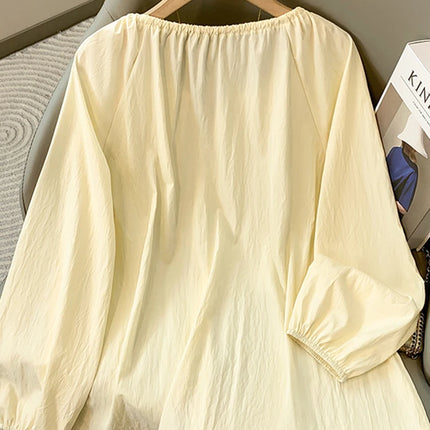 Plus Size Loose Shirts Women Spring Summer 2025 New Casual Tops Oversized Blouses Fashion Long Sleeve Blouses Women L-4XL