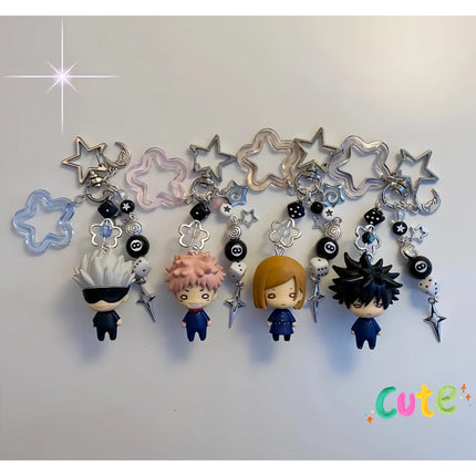 Handmade JJK Figurine Keychains y2k Bag charm Unique Anime Accessory