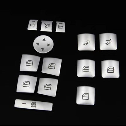 Car Window Lift Button Cover Sticker Switch Panel Styling for Mercedes Benz A B C Class W204 W212 GLA GLK CLA GL ML GLE