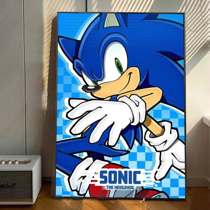 Kawaii Sonic Anime Poster Wall Art Waterproof / Kawaii Sonic Wall Poster