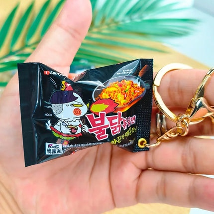Simulation Instant Noodles Keychain On The Phone Mini Snacks Pendant Bag Pendant Jewelry Gifts
