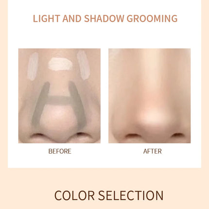 Nose Shadow Bronzers Contouring Makeup Pen Natural Grey Brown Three-dimensional Face Matte Shadow Cream Contour With Brush