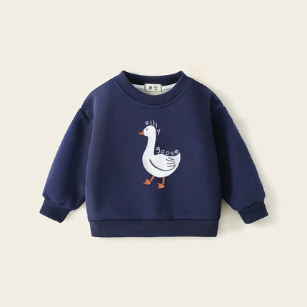Winter Fleece Sweatshirts for Kids Sweaters Pullover Thicken Warm Girls Hoodies Cartoon Boys Tops Toddler Baby Clothing
