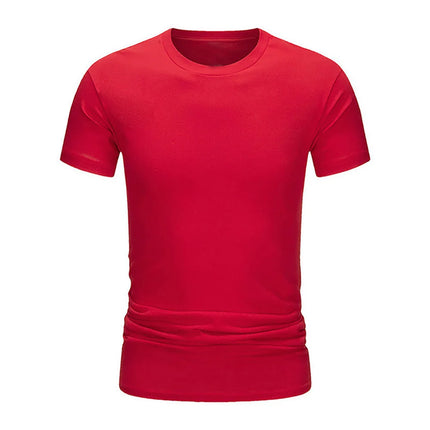 2026 Summer Men's T-shirt Fashion Slim Black Short Sleeved Comfortable Casual Round Neck T-shirts Top Men's Clothing