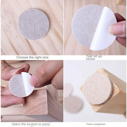 3-72Pcs Felt Chair Leg Pads 3mm Thick Floor Scratch Protector Mat Mute Non-slip Self Adhesive DIY Furniture Accessories
