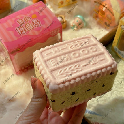 Mousse Cake Squishy Toy Slow Rising Brown Sugar Mousse Square Cake Slow Rebound Squeeze Toy Anti Stress Release Hand Relax Gift