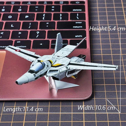 VF-1S Fighter 3D Metal Puzzle Colorful Lynn Minmay Anime Deformable Fighter Assembly Model Puzzle Jigsaw Kids Adult Toys