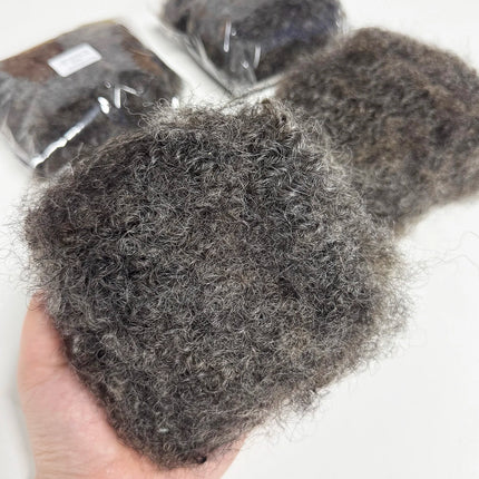 30g/pack Salt and Pepper Afro Kinky Bulk Human Hair for Dreadlocks Extensions Afro Kinky Curly Crochet Human Hair for Braiding