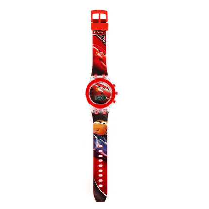 Anime Flash Light Hello Kitty Kids Watches For Girls Cartoon Spiderman Children Watch Boys Student Digital Clock Toys Gifts