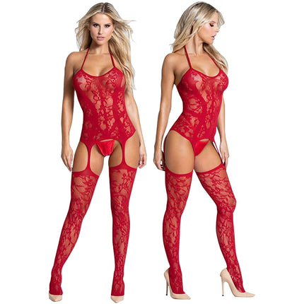 New Sexy Crotchless Lingerie Women Backless Cutout Bra Set Mesh See Through Bodystocking Full Sleeve Leopard Print Underwear Set