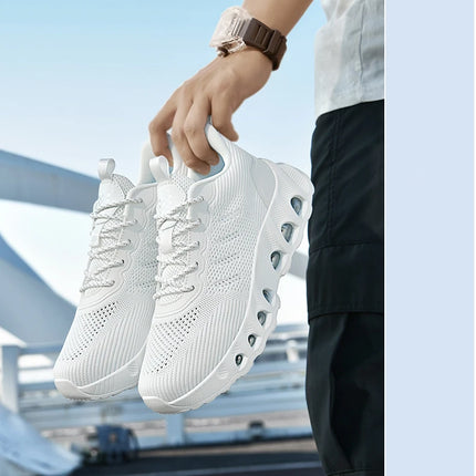 Men's air cushion casual sneakers spring summer lightweight outdoor racing running shoes breathable plus size speed sports shoes