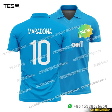 TESM Summer POLO Shirt Men Summer Sports V-neck T-shirt Street Trendy Short Sleeve 3D HD Print T-shirt