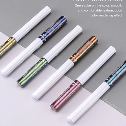 Chameleons Eyeliner Liquid Pearl Gloss Shiny Metallic Eyeshadow Liner Multi Chrome Color Aurora Eye Makeup Glitter Pigment
