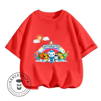 Octonauts 2026 Crew Neck T-Shirt 3-14Y Boys Girls Summer Cute Kawaii Cartoon Street Hot Fashion Outdoor Casual Stylish