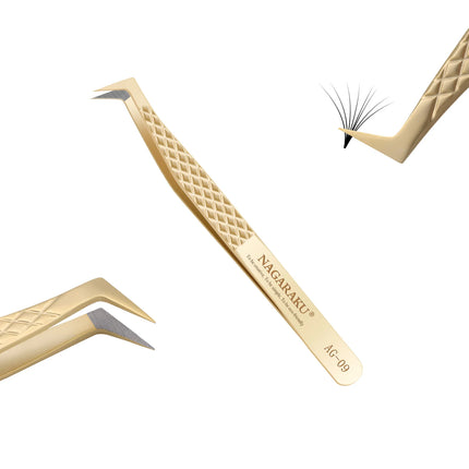 NAGARAKU  Tweezers Anti Slip eyelash extension professional Volume High Closure tweezers for divide volume eyelash Makeup Tools