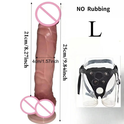 Wearable Strap on Realistic Dildos for Women Masturbators Products Skin Sliding penis Suction Cup Hands-Free G Spot Sex Toys 18