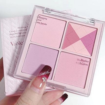New DIKALU Honey Story Four Color Blush Powder Delicate Natural Lift Color Low Saturation Pseudo-vegetarian Blush INS