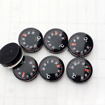 Practical Mini Circular Thermometer Plastic Waterproof Dial Thermometer 20mm Scale Measurement High Accuracy Thermometer Office