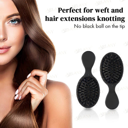 ARLANY Matte Boar Bristle Hair Extension Brush Kit Nylon Teeth Hair Brush Women Cushion Hairbrush Styling Smoothing Detangling